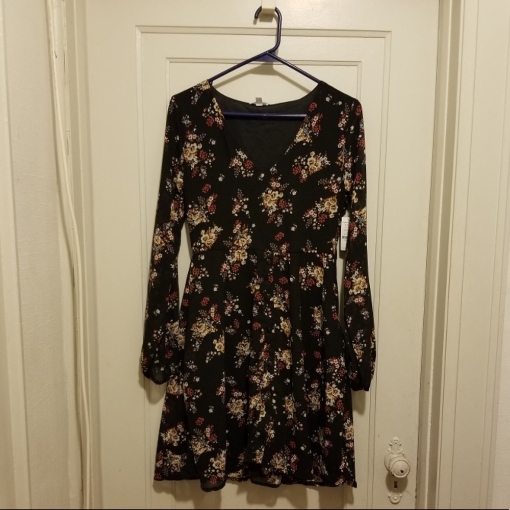 Long Sleeve Floral Dress